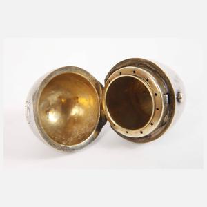 Silber-Ei mit Nähutensilien England