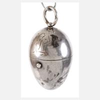 Silber-Ei mit Nähutensilien England111