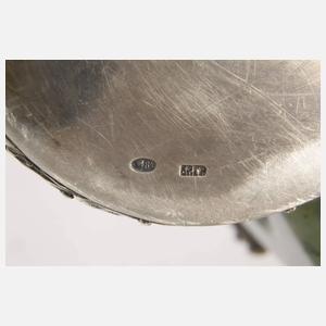 Seltener Humpen aus Silber und Nephrit