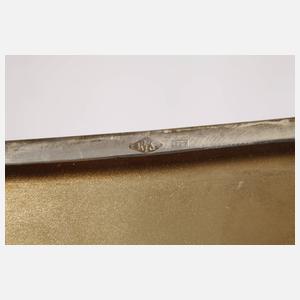 Silber Zigarettendose mit Emailleeinlagen