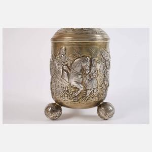 Silber großer Kugelfußhumpen im Barockstil