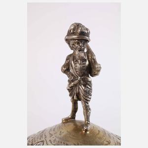 Silber großer Kugelfußhumpen im Barockstil