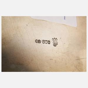 Silber großer Kugelfußhumpen im Barockstil