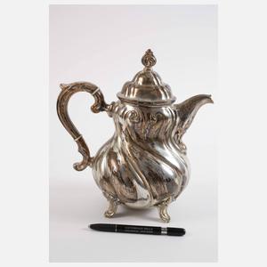 Silber Teekanne im Barockstil