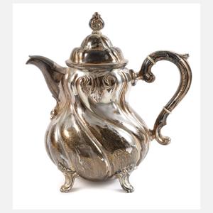 Silber Teekanne im Barockstil
