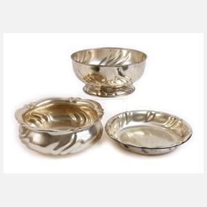 Silber drei Schalen im Barockstil