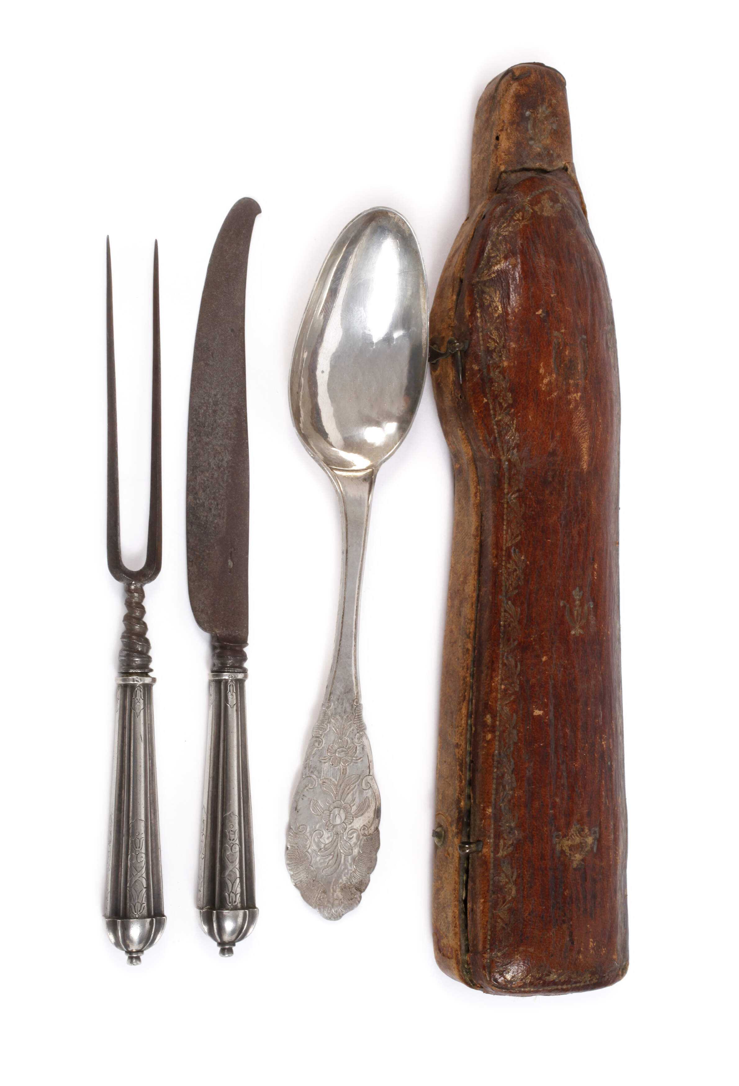 Barockes Reisebesteck Silber