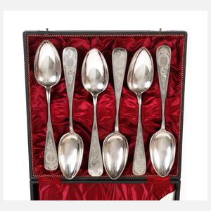 Silber sechs Speiselöffel Historismus