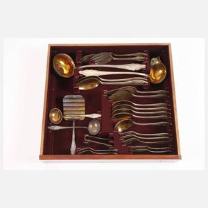 Silberbesteck für zwölf Personen