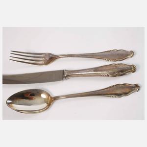 Silberbesteck für zwölf Personen