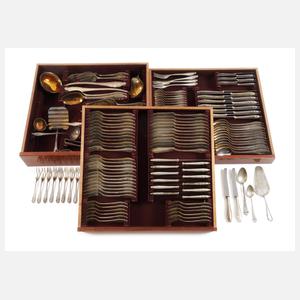 Silberbesteck für zwölf Personen