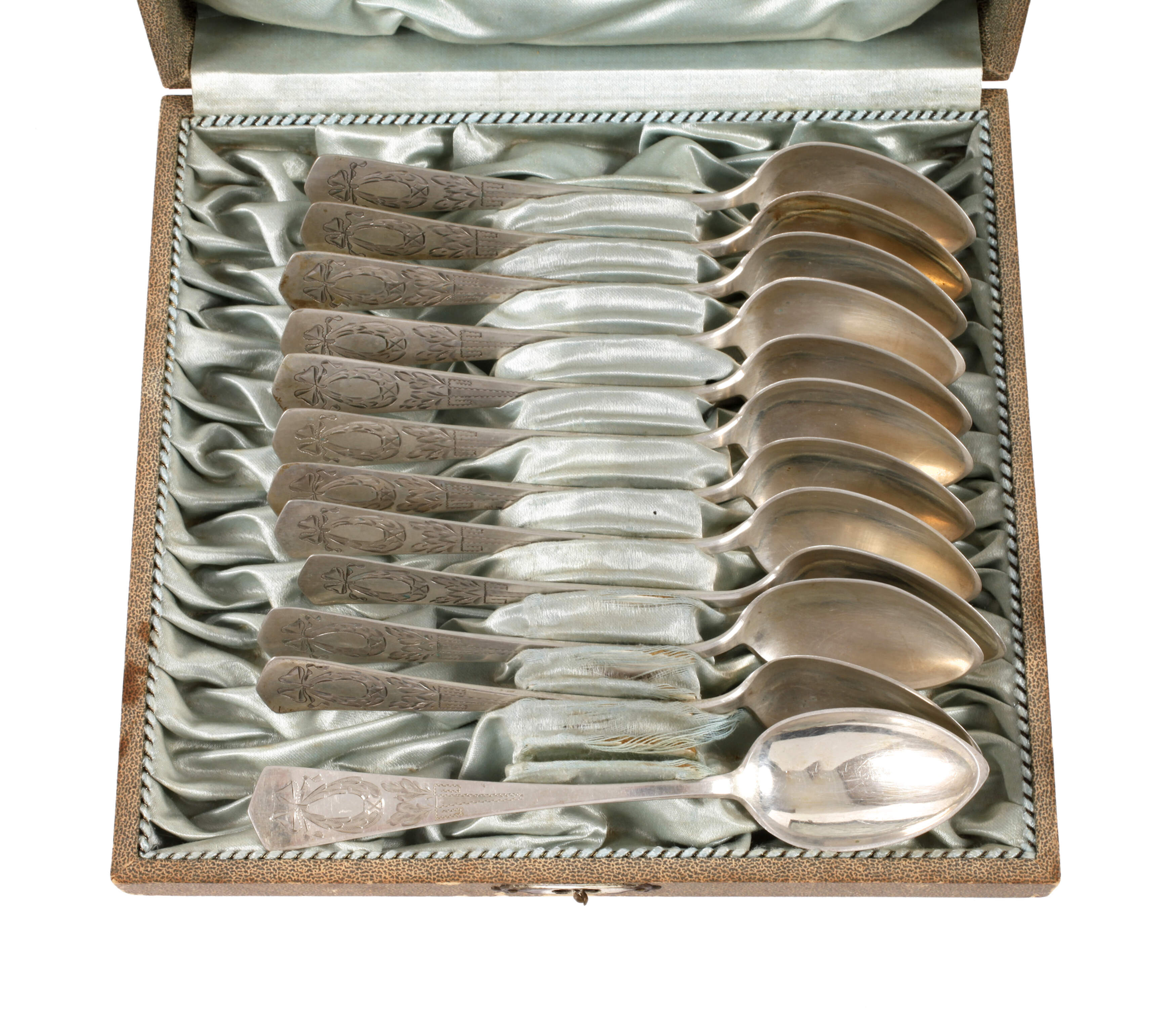 Zwölf Kaffeelöffel Silber