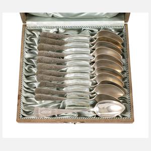 Zwölf Kaffeelöffel Silber