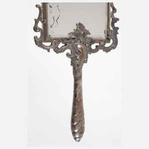 Silber Handspiegel im Etui