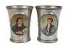 Paar seltene Portrait-Becher Martin Luther