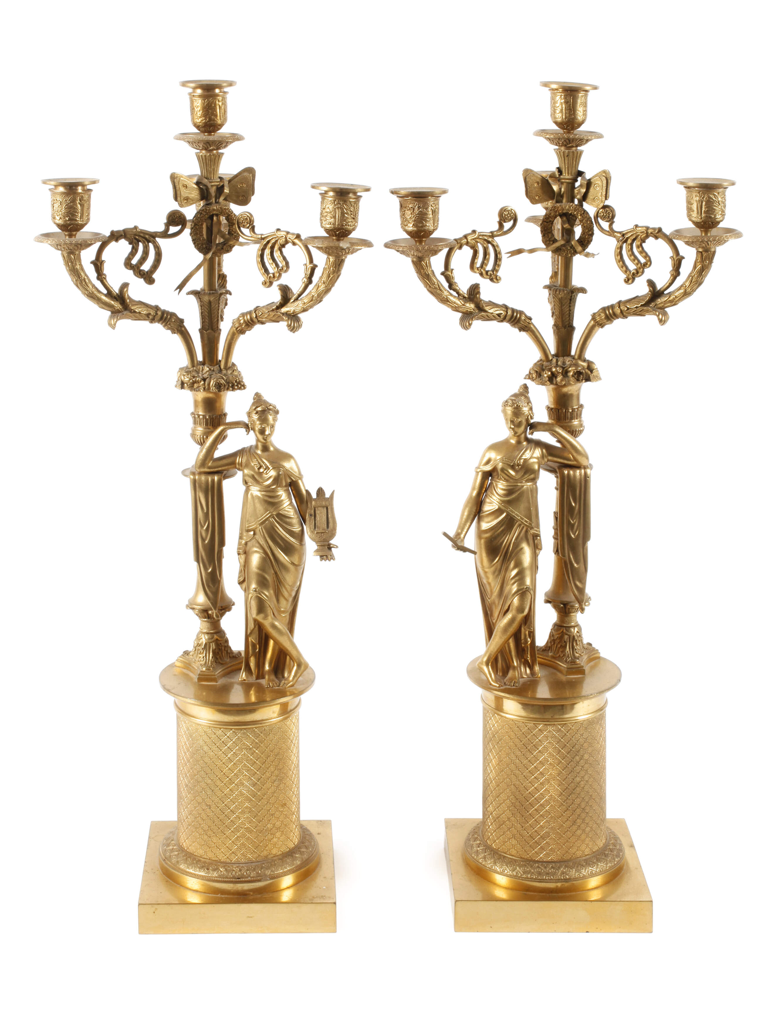 Paar große klassizistische Girandolen