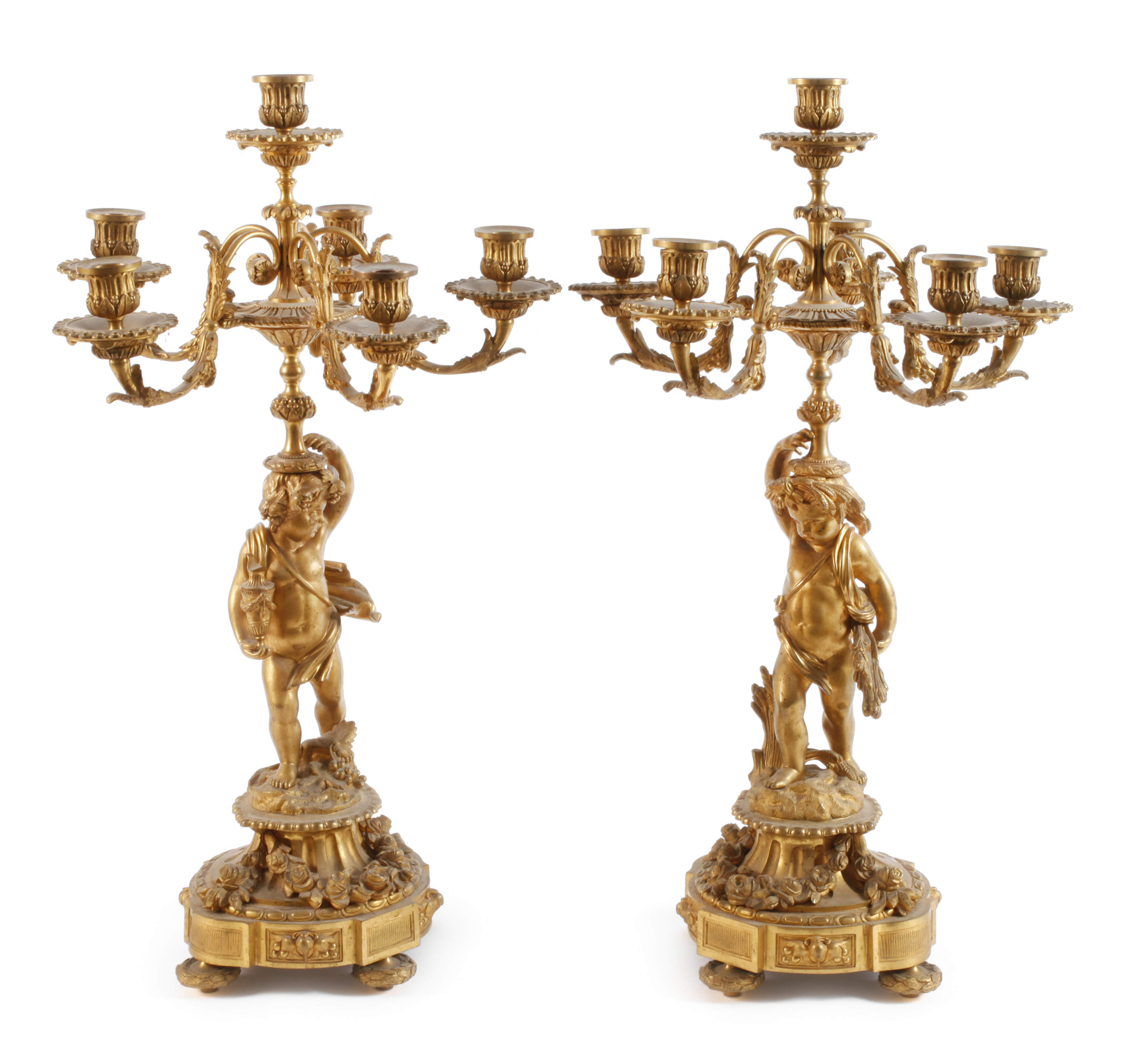 Paar figürliche Kandelaber