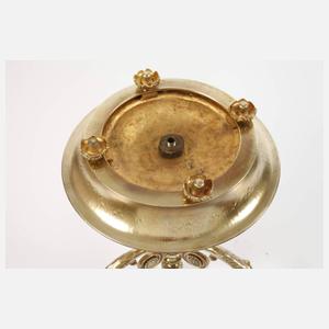 Bouillotte-Lampe als Leuchter