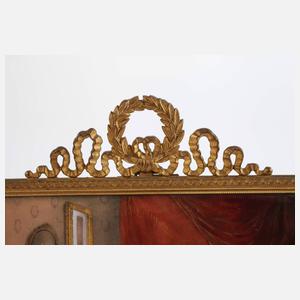 Emaillebildplatte Die Hutmacherin