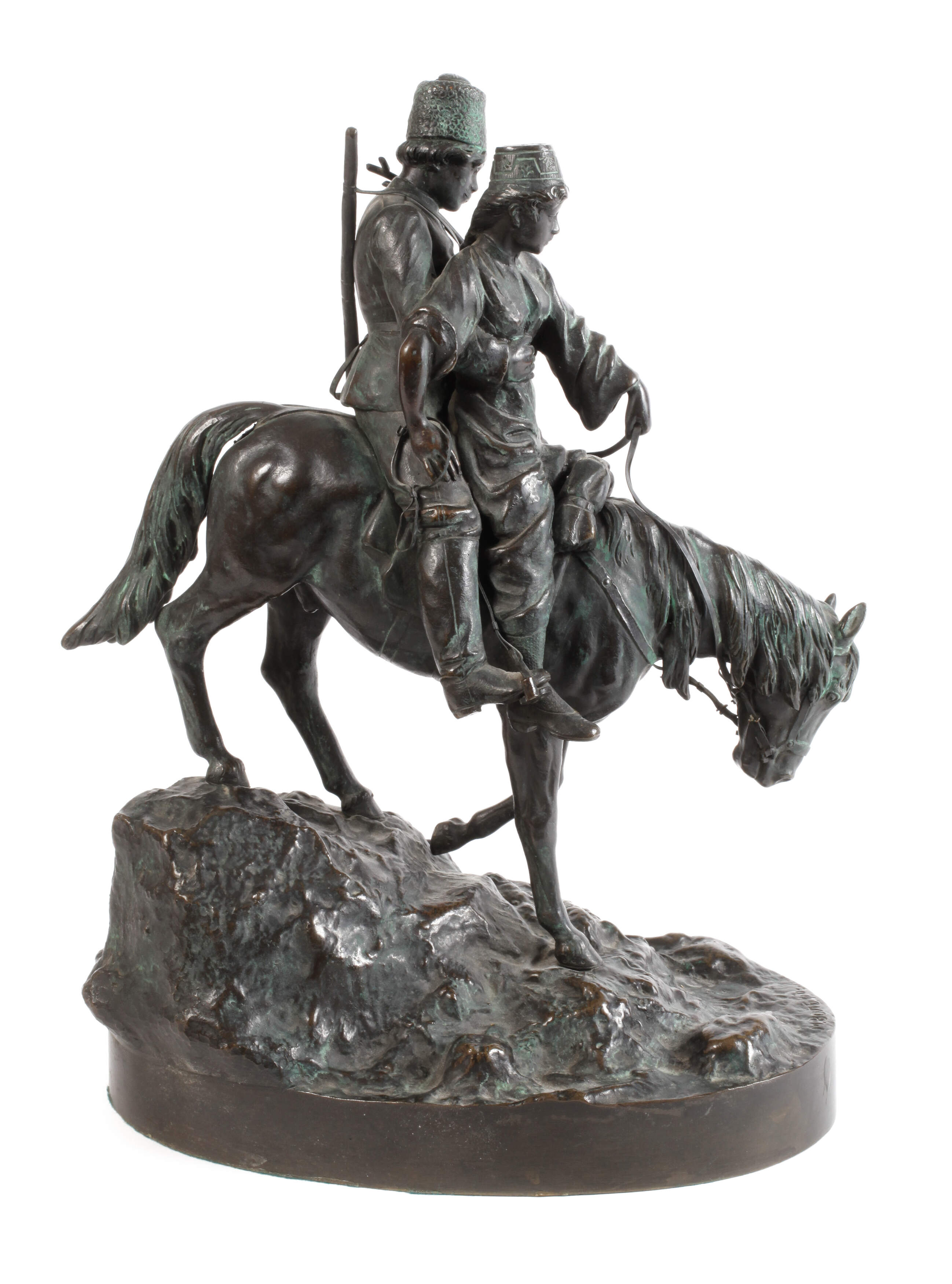 Albert Moritz Wolff, Kosakenpaar zu Pferde