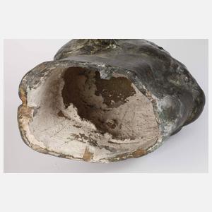 Großer Bronzekopf eines Mannes