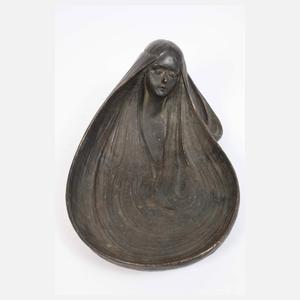 Gustav Gurschner Schale "Ophelia" und Mädchenfigur