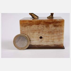 Wiener Bronze Tischklingel mit küssendem Faun