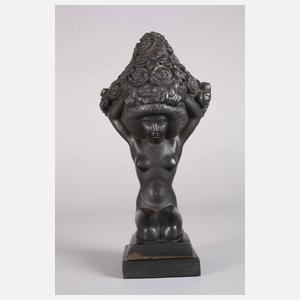 Hedwig Ostertag, kniender weiblicher Akt