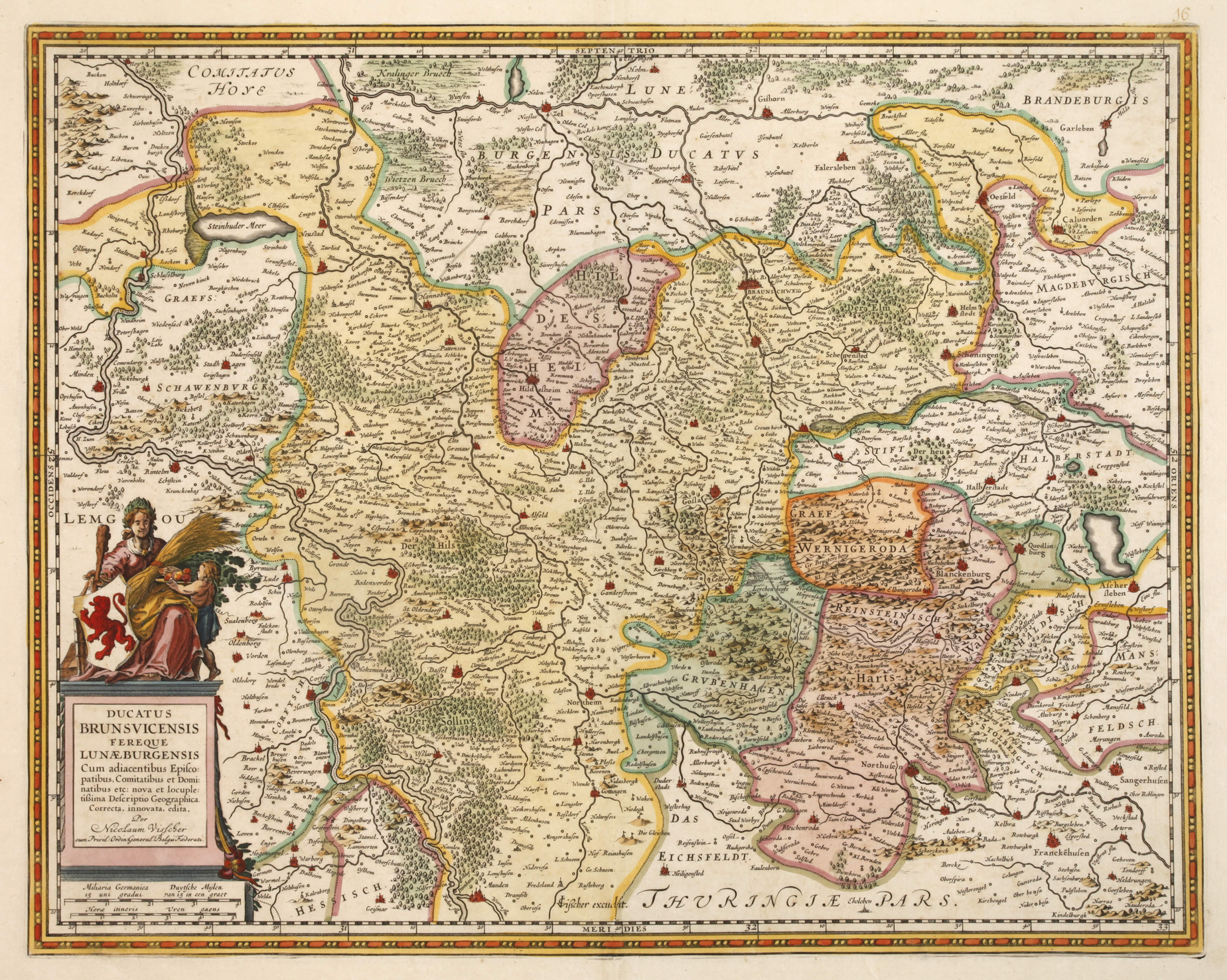 Nicolaes Visscher, Karte Herzogtum Braunschweig