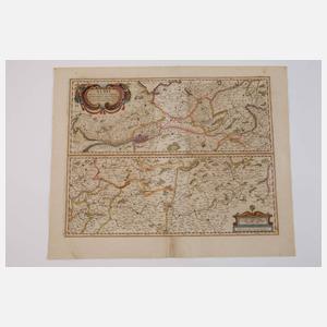 Johannes Janssonius, Karte Verlauf der Elbe