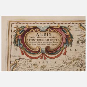 Johannes Janssonius, Karte Verlauf der Elbe