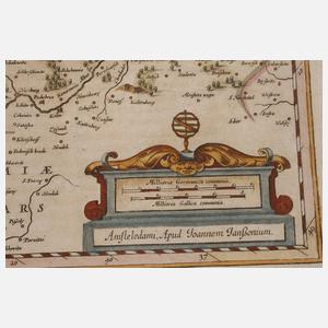 Johannes Janssonius, Karte Verlauf der Elbe