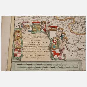 Justus Danckerts, Karte Mitteldeutschland