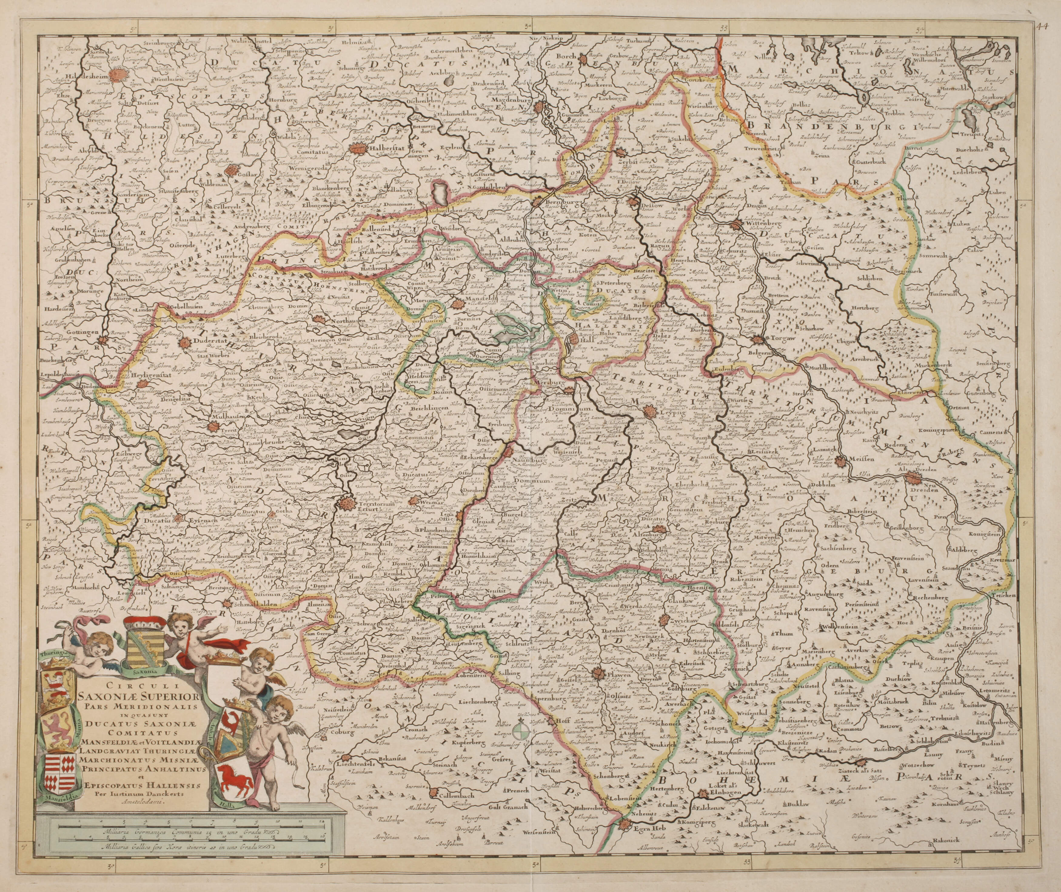 Justus Danckerts, Karte Mitteldeutschland