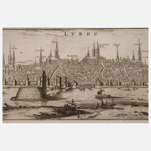 Braun & Hogenberg, nach, Ansicht von Lübeck