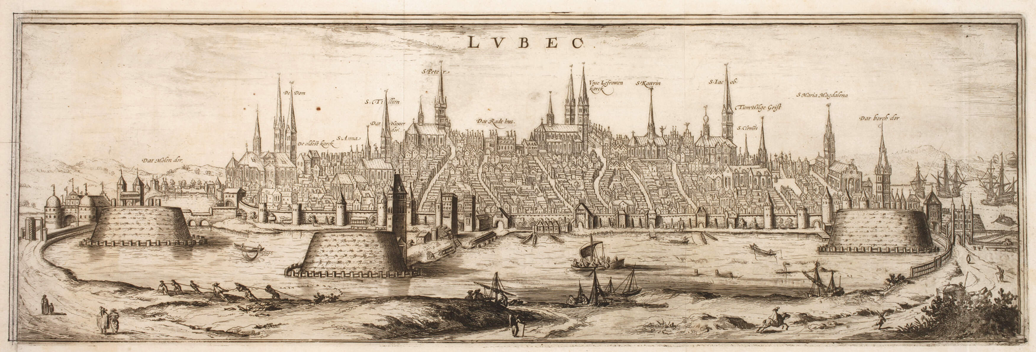 Braun & Hogenberg, nach, Ansicht von Lübeck