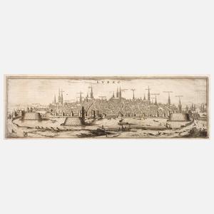 Braun & Hogenberg, nach, Ansicht von Lübeck