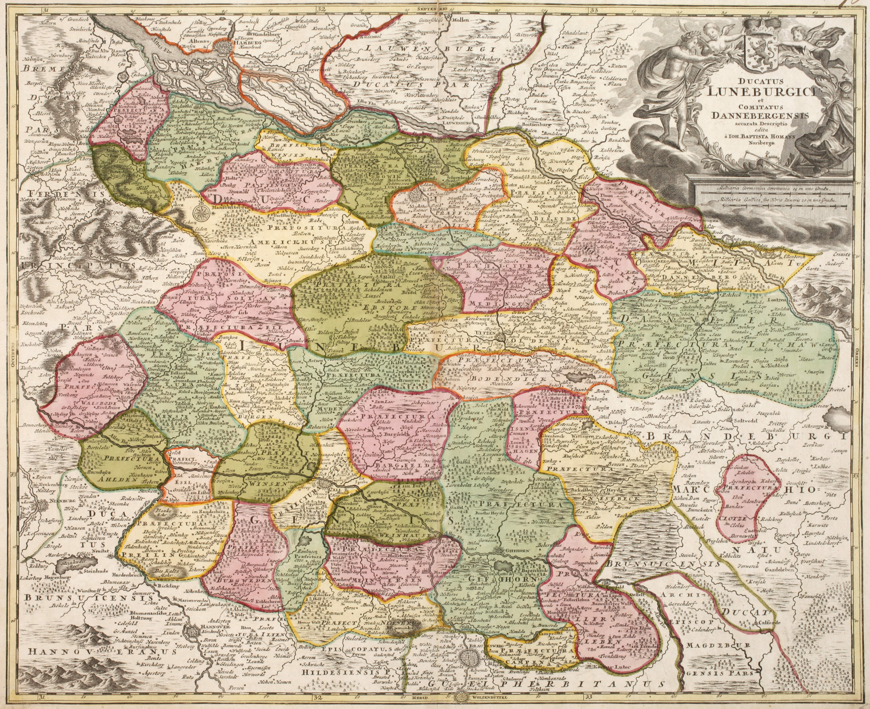 Johann B. Homann, Karte Lüneburg