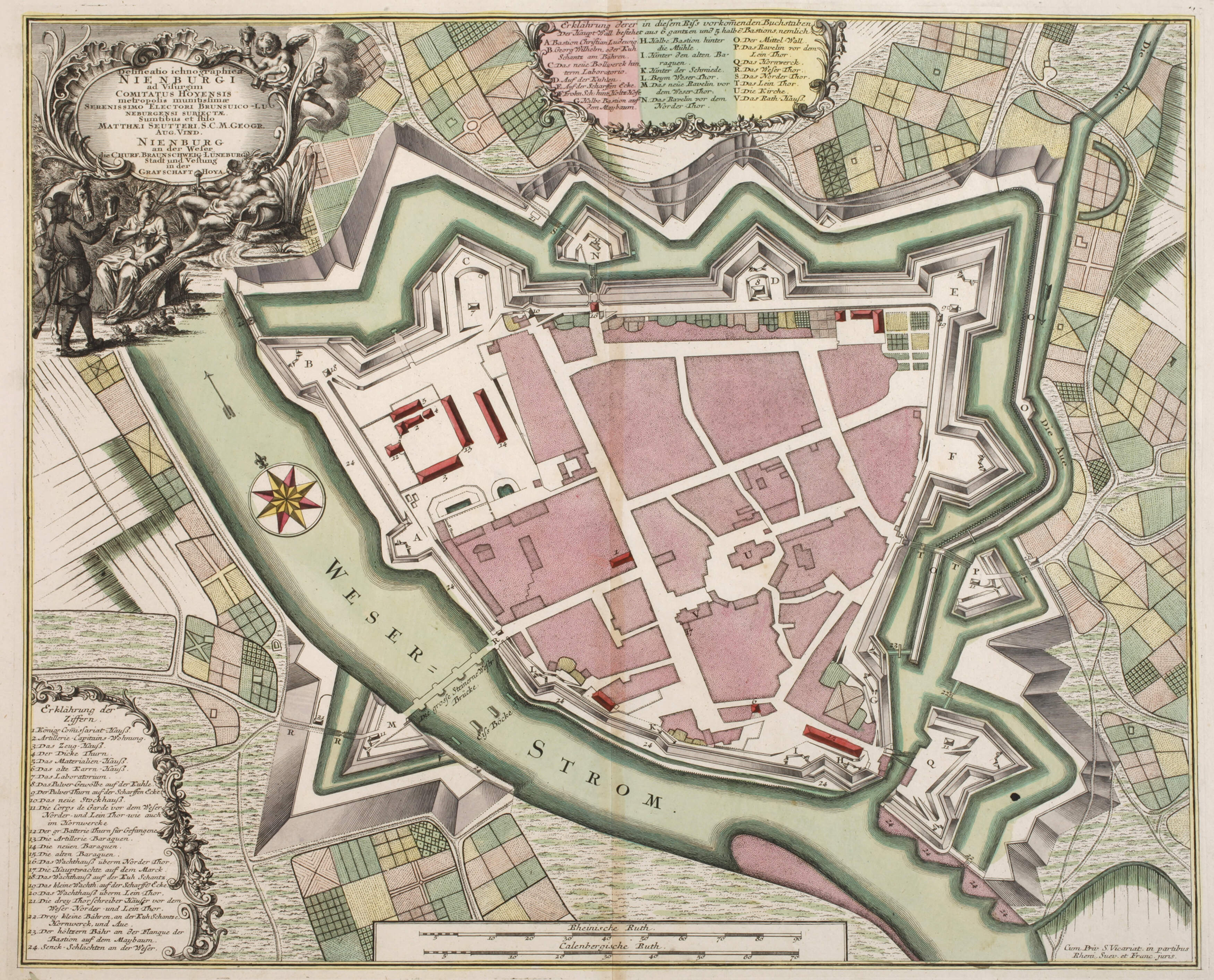 Matthäus Seutter, Karte Nienburg an der Weser