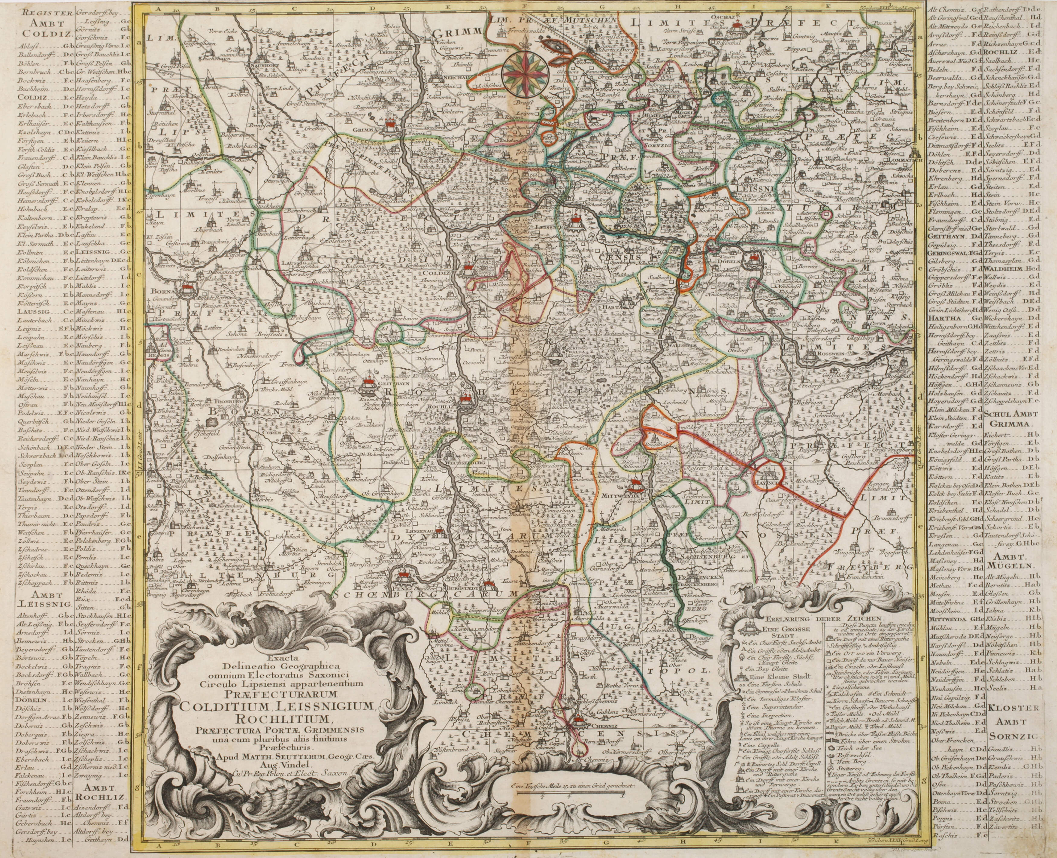 Matthäus Seutter, Karte Mittelsachsen