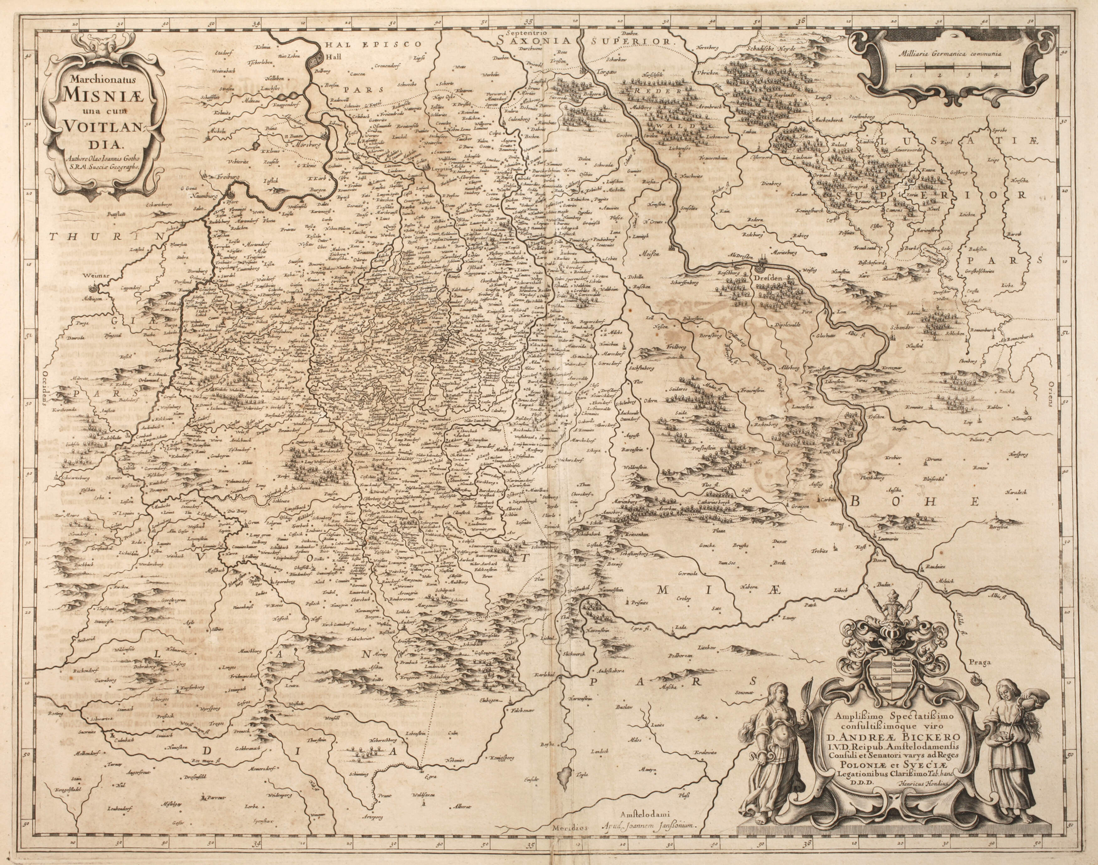 Johannes Janssonius, Karte Sachsen