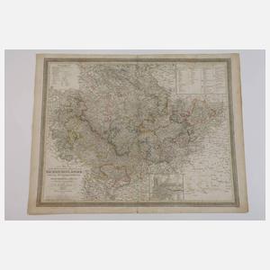 Drei Kupferstichkarten Mitteldeutschland