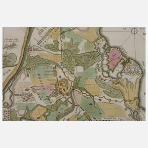 Johann B. Homann, Ansicht und Karte Stralsund