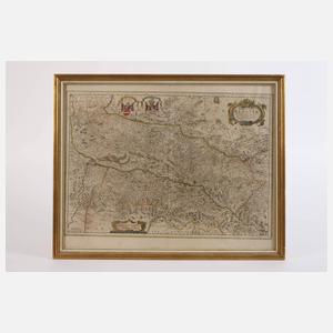 Johannes Janssonius, Karte Rheinverlauf