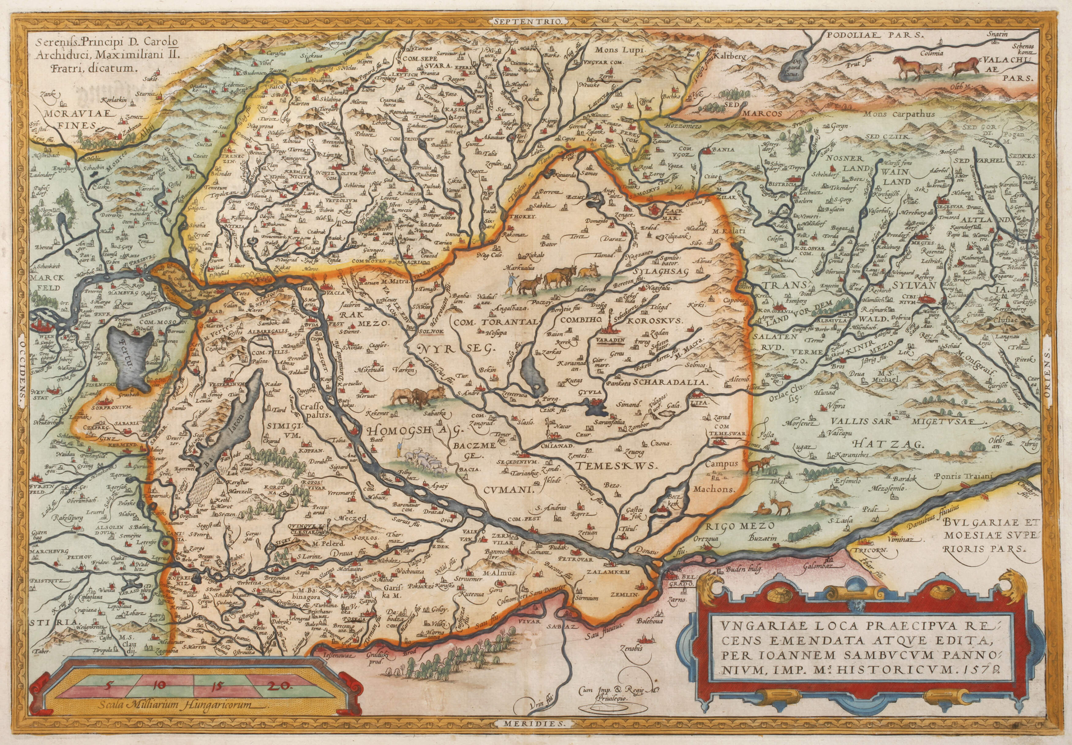 Abraham Ortelius, Karte Ungarn