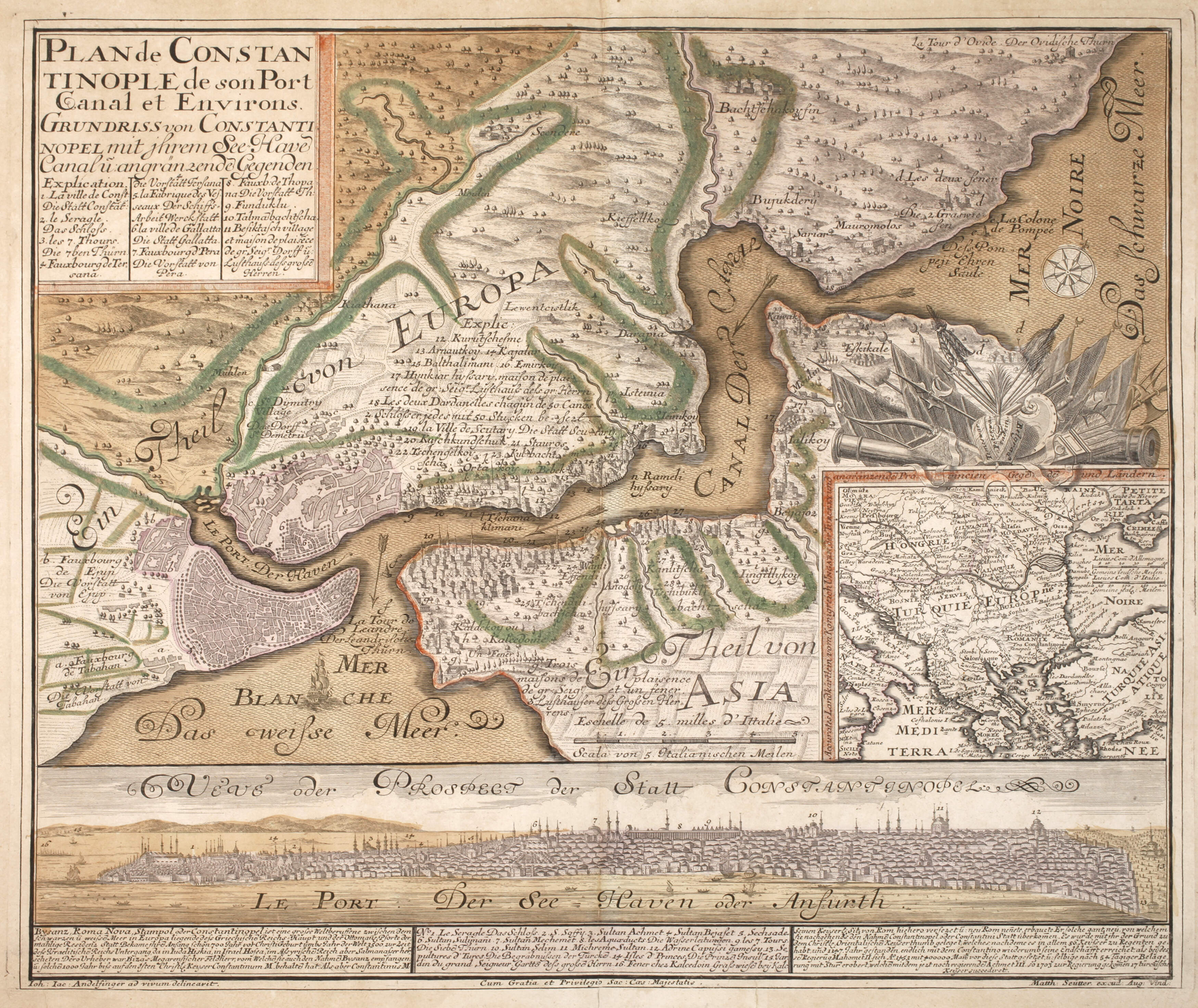 Matthäus Seutter, Karte Konstantinopel