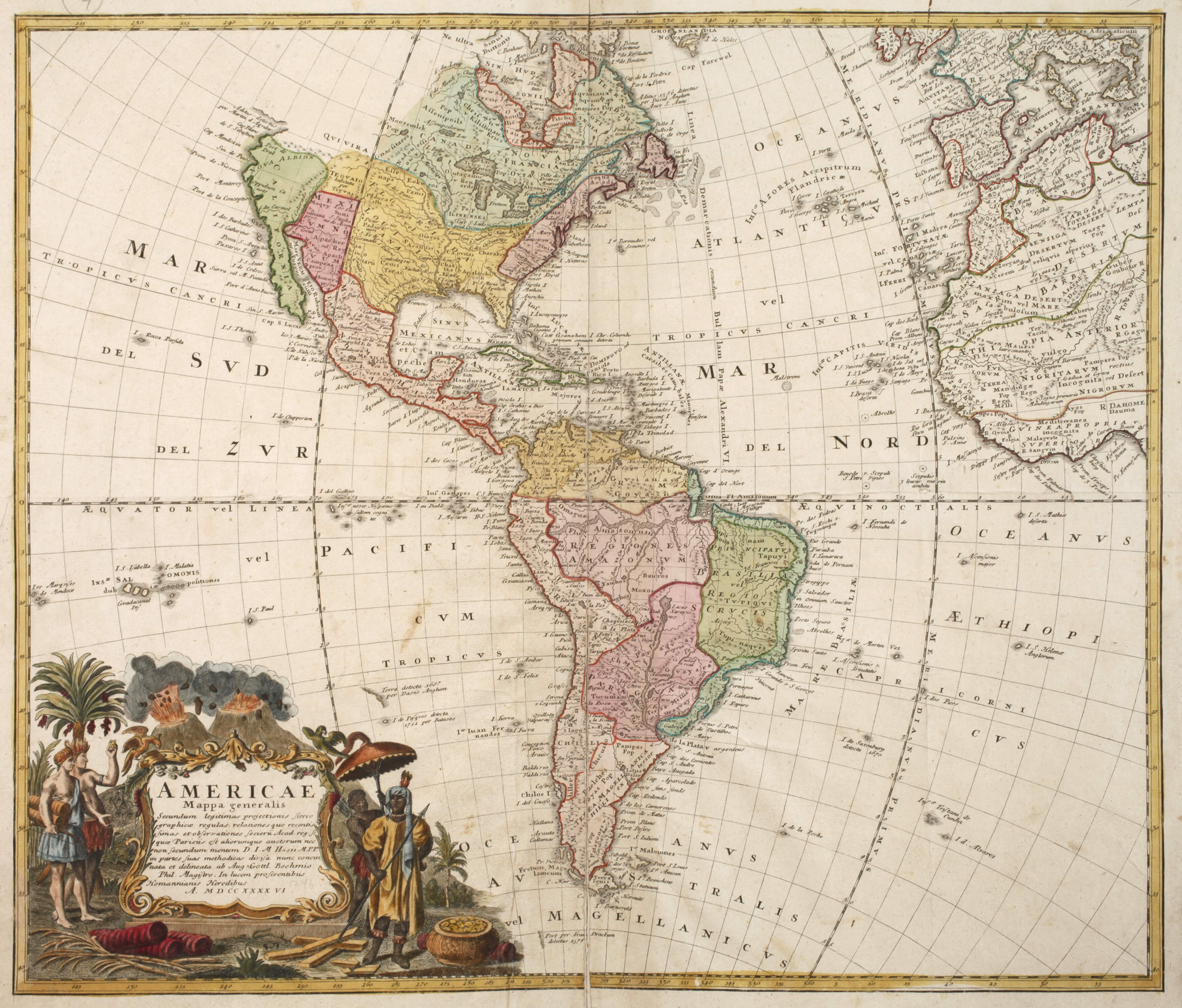 Homanns Erben, Amerikakarte