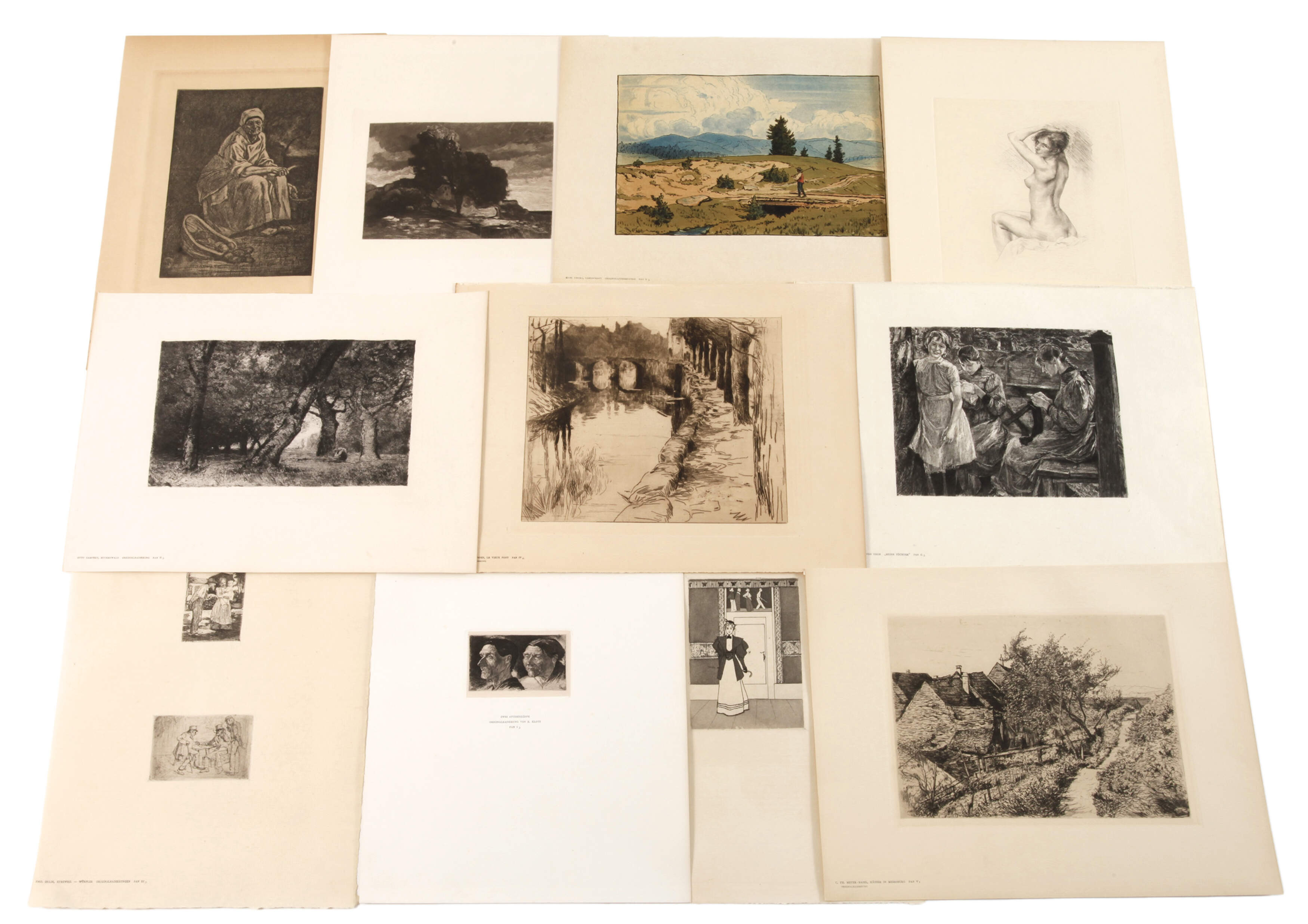 Konvolut Graphikbeilagen aus Pan