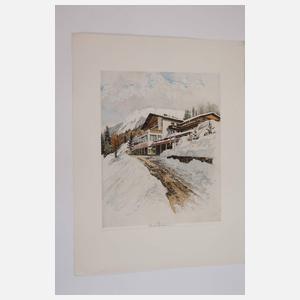 Robert Kasimir, Alpiner Berghof im Winter