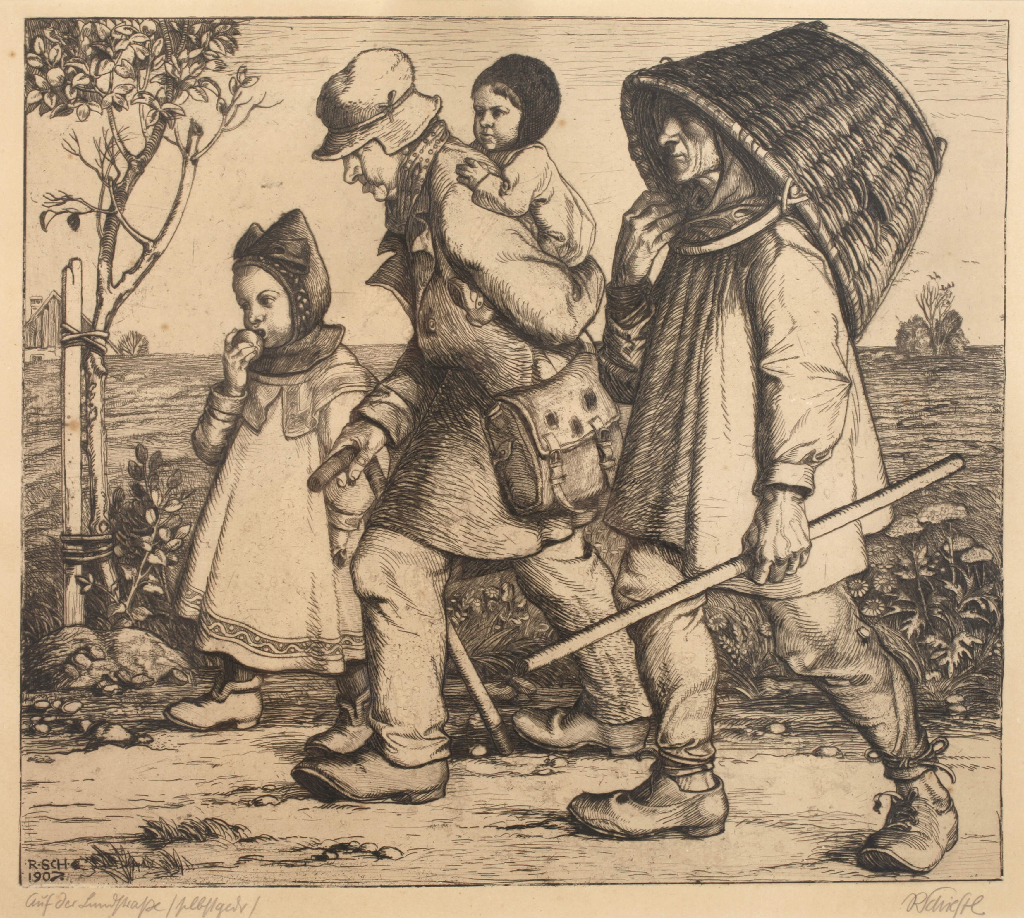 Rudolf Schiestl, "Auf der Landstraße"